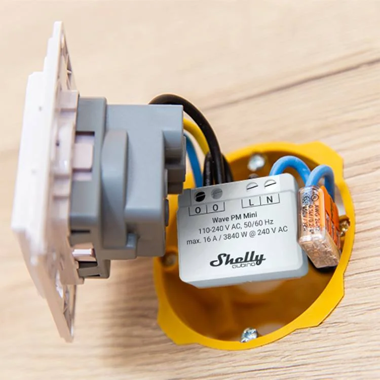 Medidor de Energia Inteligente Shelly Wave PM Mini Z-Wave QMEM-0A1PC16EU - Imagem 4