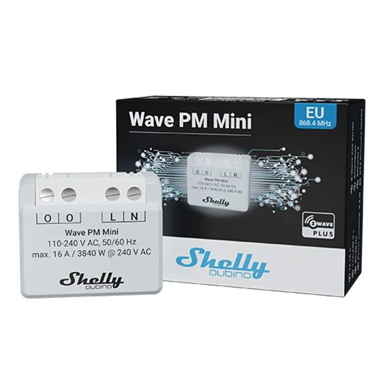 Medidor de Energia Inteligente Shelly Wave PM Mini Z-Wave QMEM-0A1PC16EU - Imagem 5