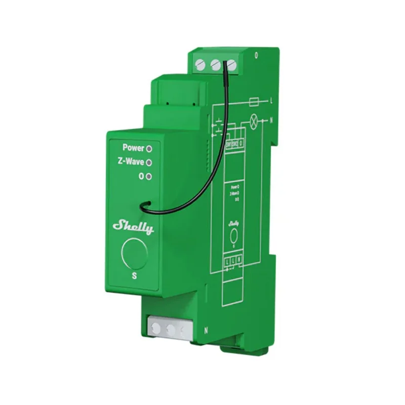 Dimmer Inteligente Shelly Wave Pro 1PM 1 Canal Calha DIN com Monitorização de Energia - Imagem 1