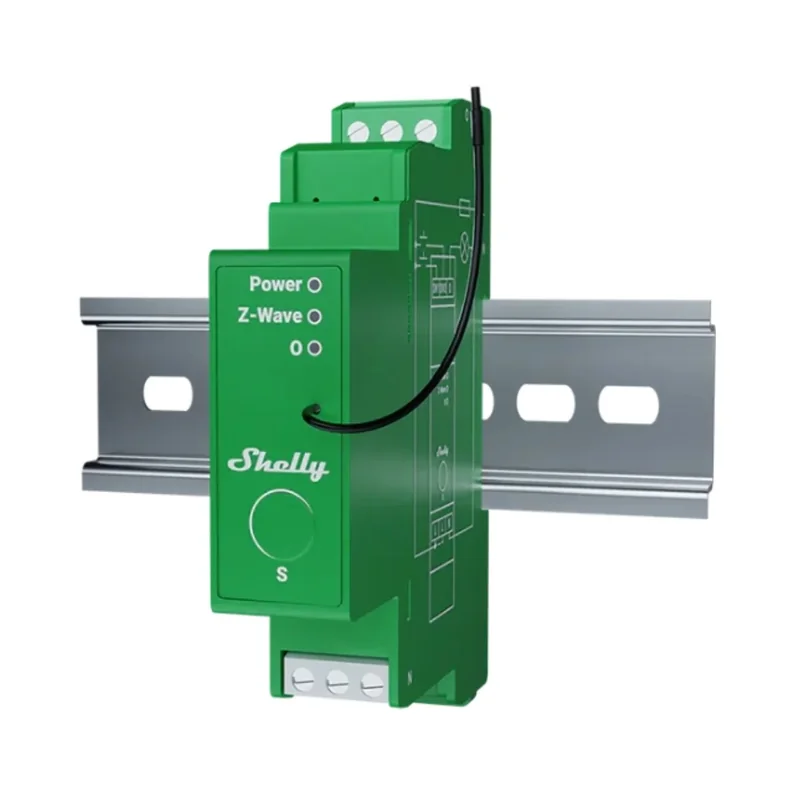 Dimmer Inteligente Shelly Wave Pro 1PM 1 Canal Calha DIN com Monitorização de Energia - Imagem 2