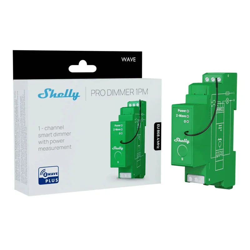 Dimmer Inteligente Shelly Wave Pro 1PM 1 Canal Calha DIN com Monitorização de Energia - Imagem 3