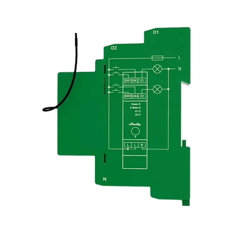Dimmer Inteligente Shelly Wave Pro Dimmer 2PM 2 Canais Calha DIN Monitorização de Energia Z-Wave - Imagem 4