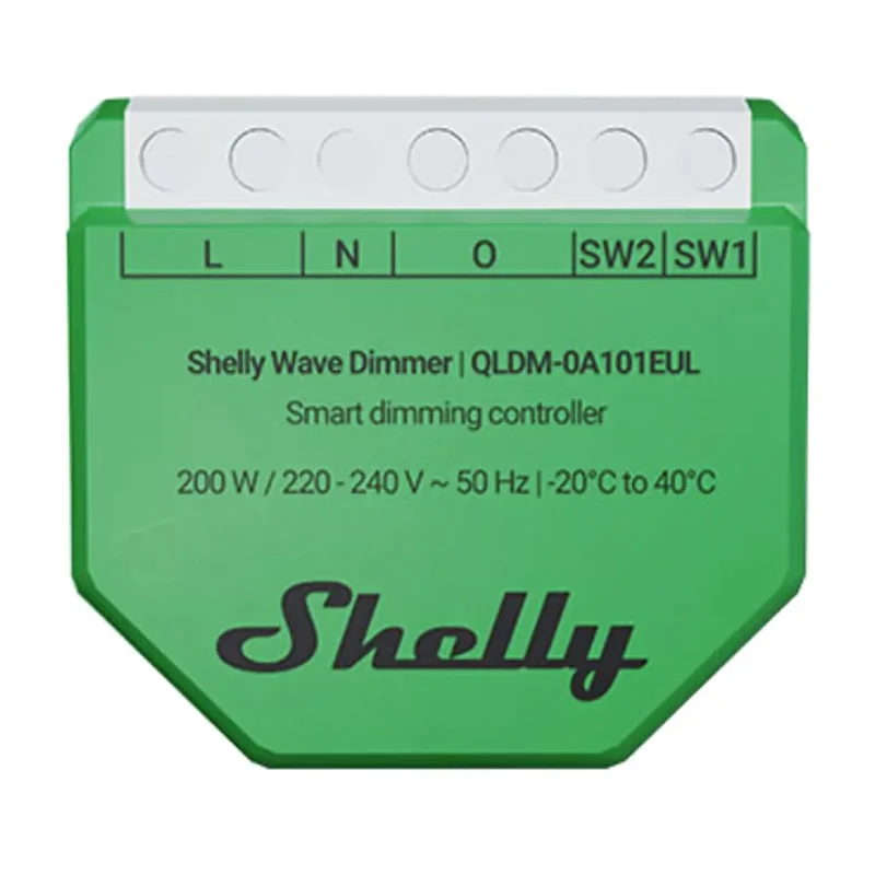 Dimmer Inteligente Shelly Wave Dimmer EU LR Support para Controlo de Iluminação QLDM-0A101EUL - Imagem 1