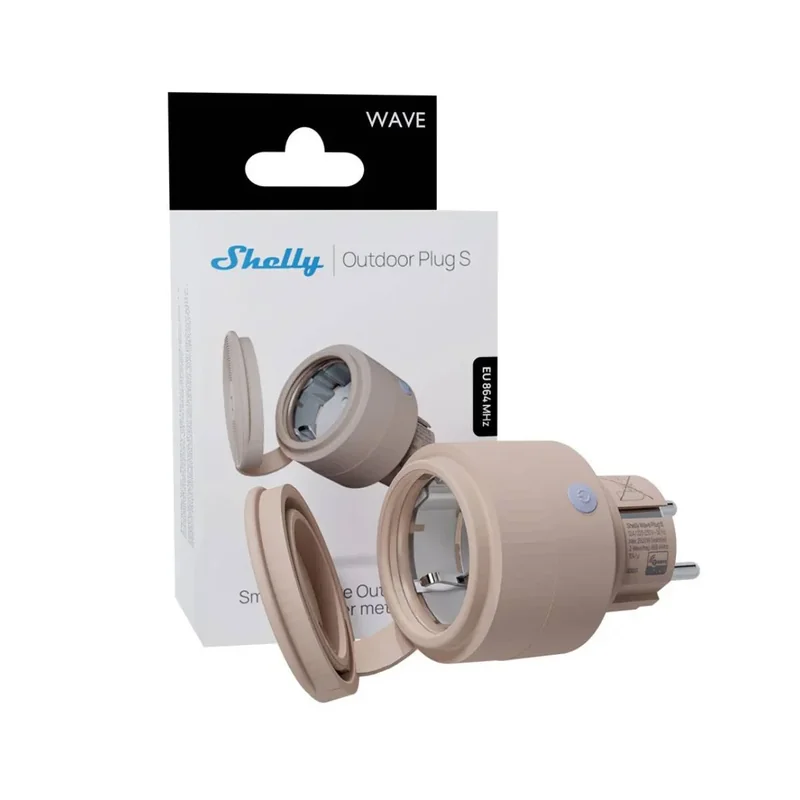Tomada Inteligente Exterior Shelly Wave Outdoor Plug S LR Monitorização de Energia Z-Wave - Imagem 3