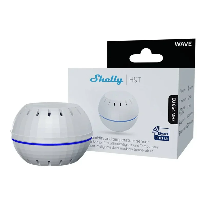 Sensor de Humidade e Temperatura SHELLY Wave H&T Z-Wave Long Range Branco - Imagem 2