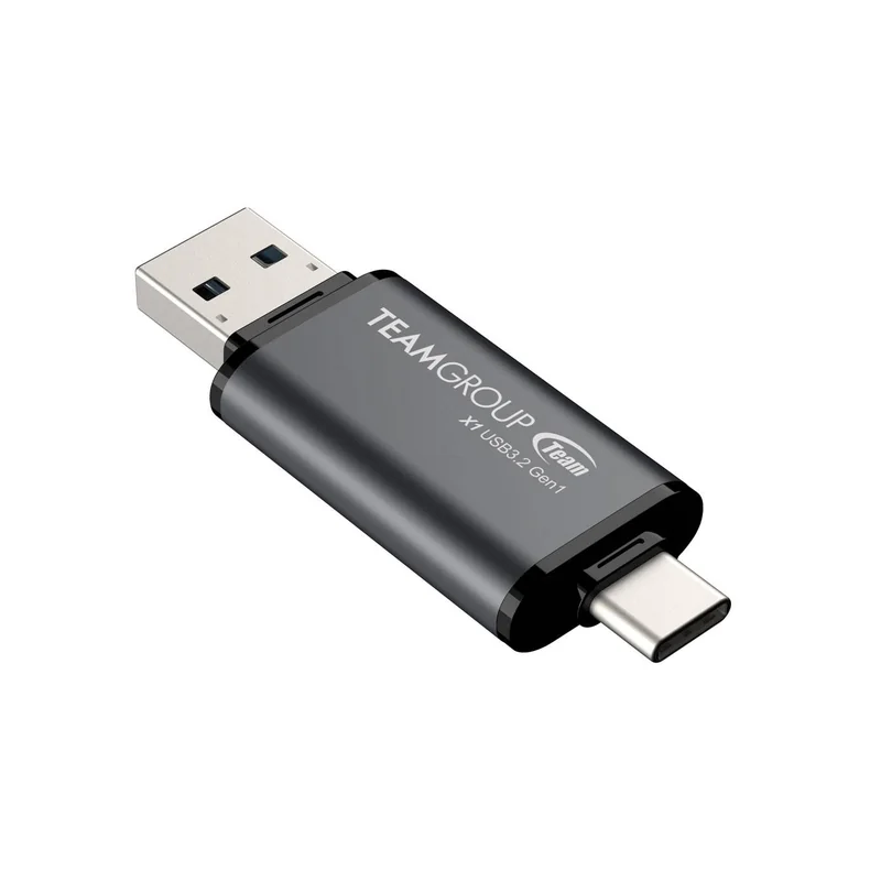 Pendrive Team Group X1 128GB USB 3.2 Gen 1 Dual Type-C + Type-A Preto - Imagem 4
