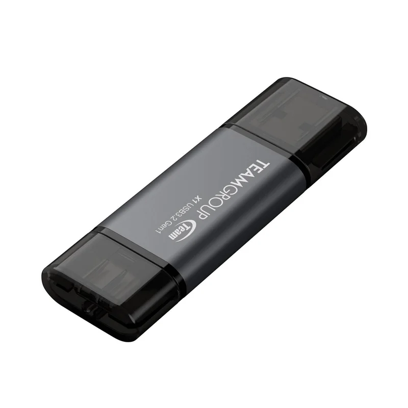 Pendrive Team Group X1 128GB USB 3.2 Gen 1 Dual Type-C + Type-A Preto - Imagem 5