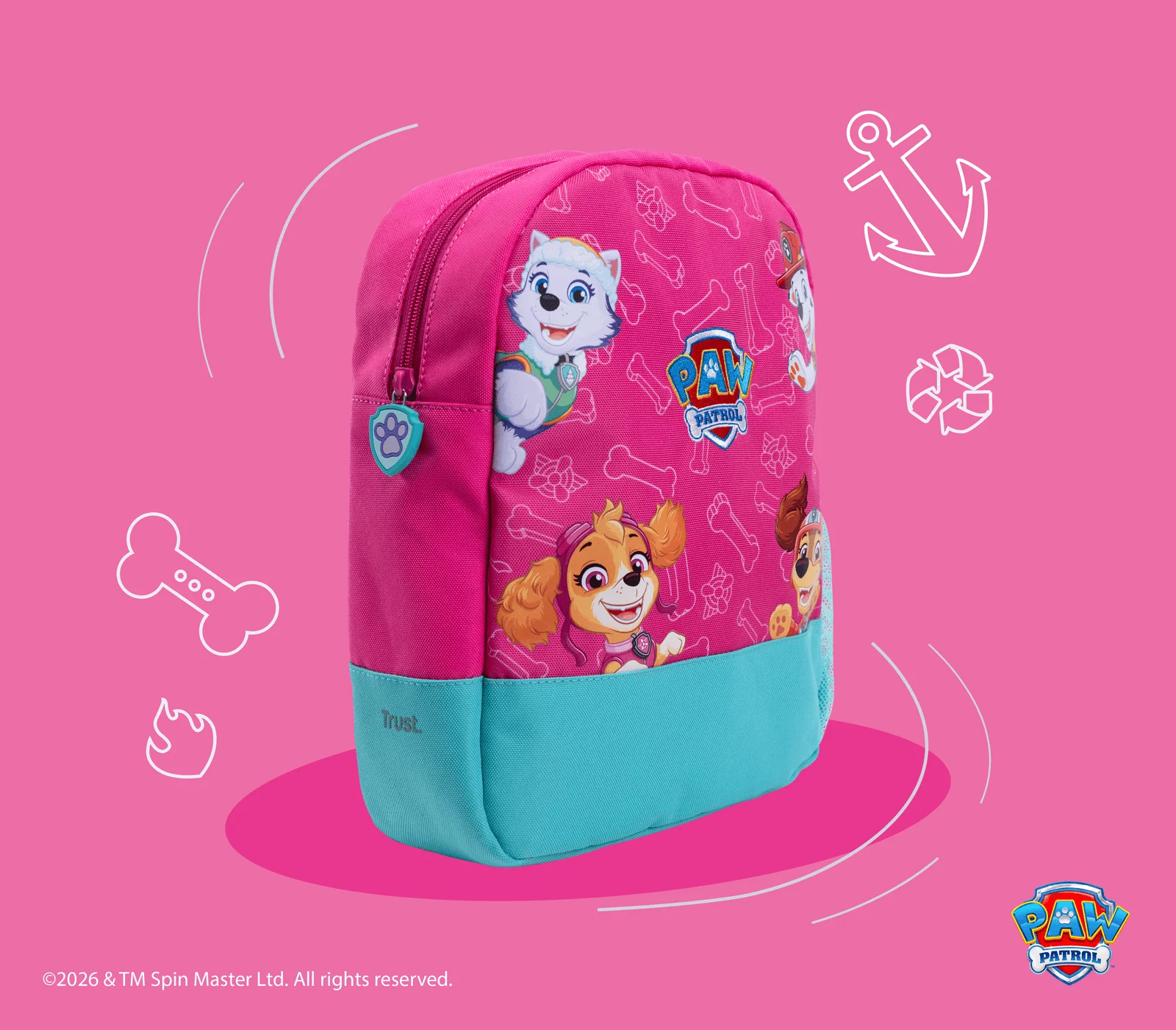 Mochila para Portátil Trust VYMO Paw Patrol – Rosa - Imagem 9