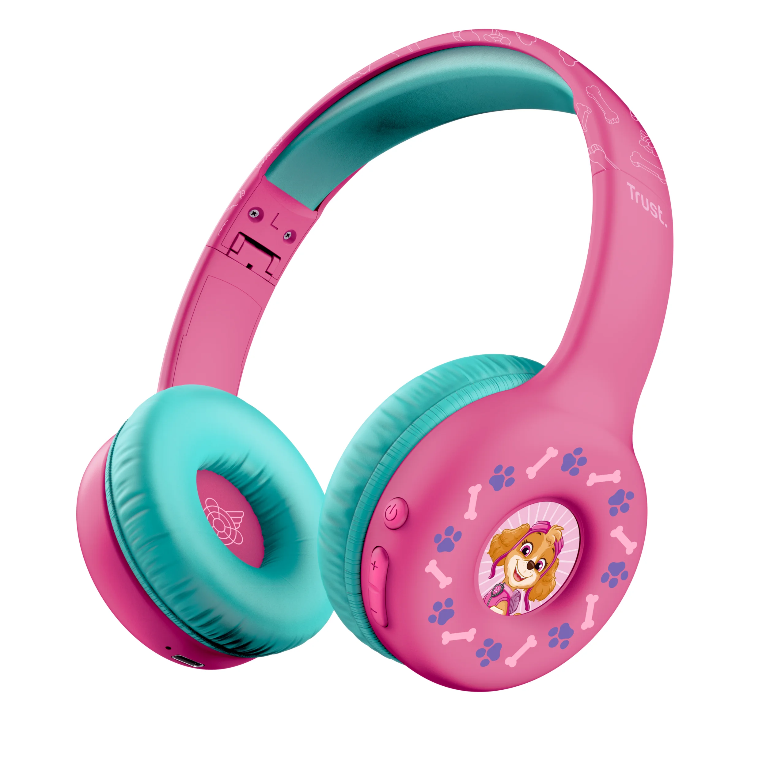 Auriculares Sem Fios Trust NOUNA Paw Patrol para Crianças – Rosa - Imagem 1