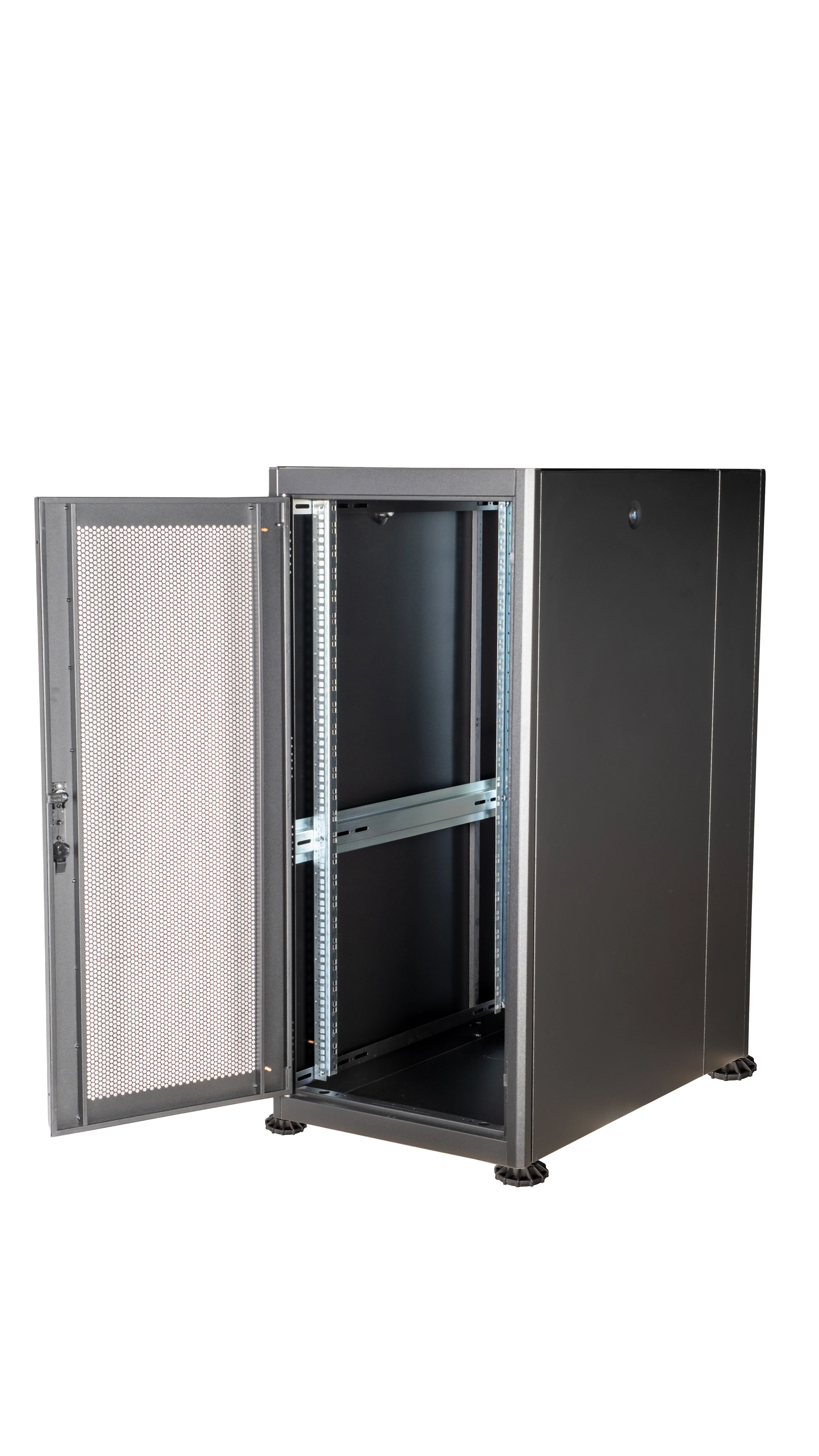Bastidor Rack 19" Equip Basic Flex 26U 600x1000mm Porta Frontal Perfurada Preto RAL9005 - Imagem 2