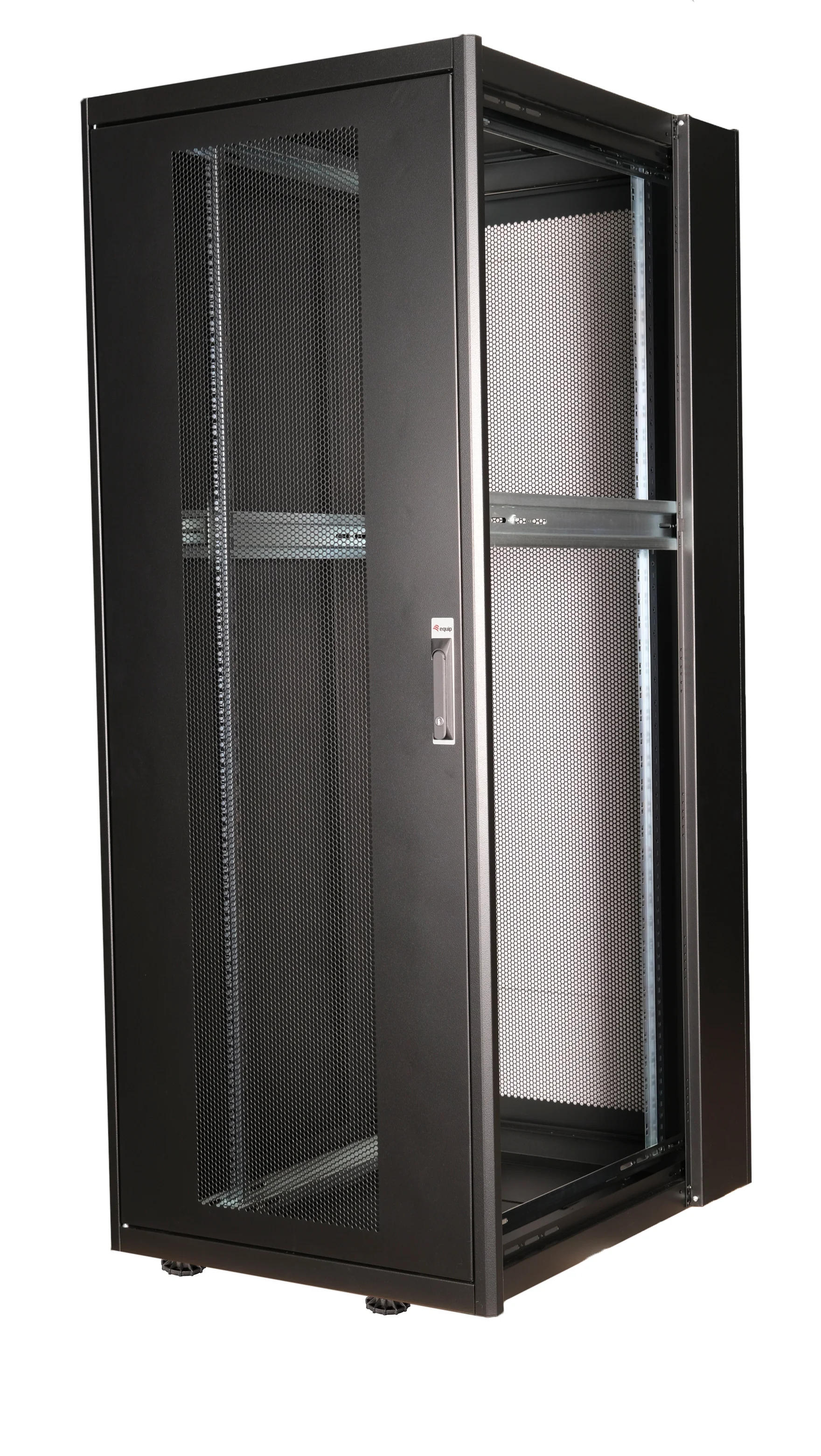 Bastidor rack 19" 42U Equip Basic Flex 800x1000mm Porta Perfurada Preto RAL9005 - Imagem 3