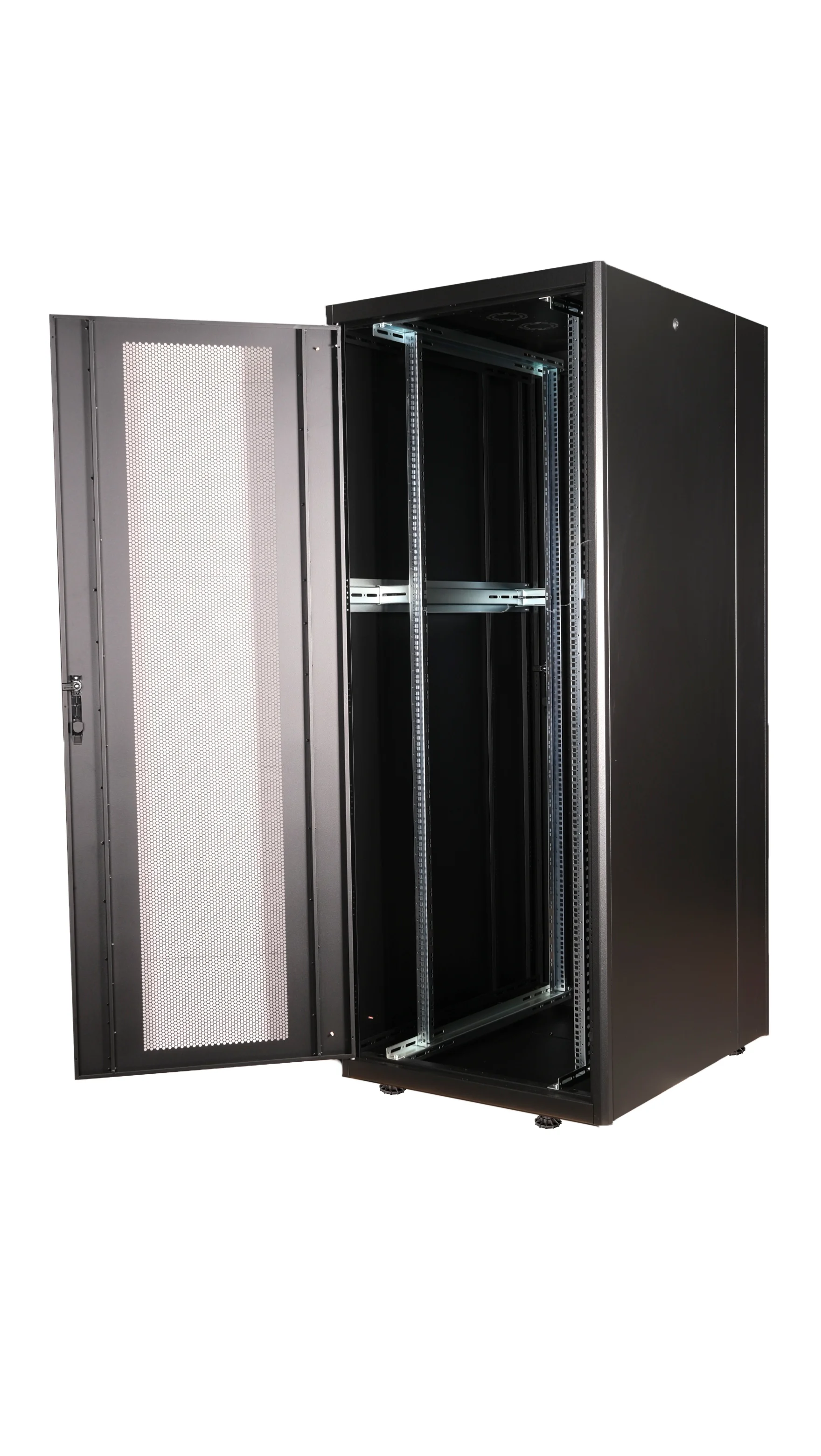 Bastidor rack 19" 42U Equip Basic Flex 800x1000mm Porta Perfurada Preto RAL9005 - Imagem 2