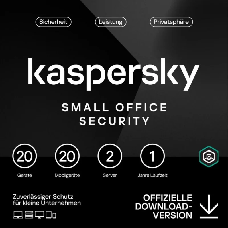 Software Antivírus Kaspersky Small Office Security 20 Postos 20 Mobile 2 Servidores 1 Ano ESD