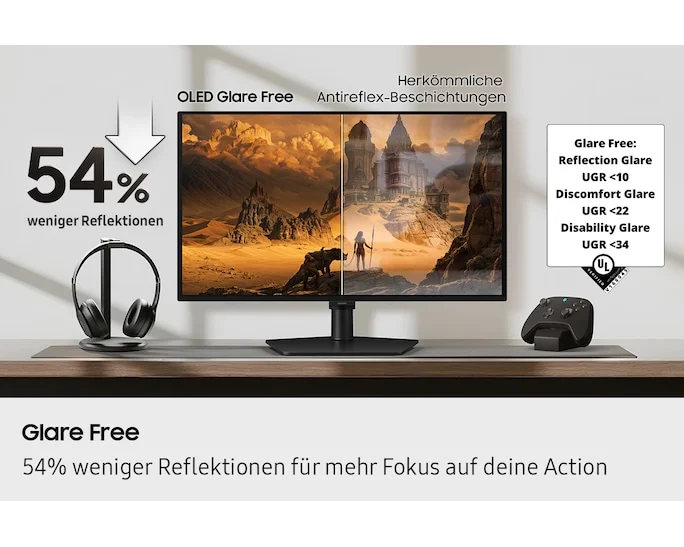 Monitor Gaming SAMSUNG Odyssey OLED G6 (G60SD) 27" QHD 240Hz 0.03ms HDMI DP Preto - Imagem 7