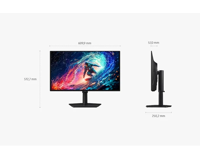 Monitor Gaming SAMSUNG Odyssey OLED G6 (G60SD) 27" QHD 240Hz 0.03ms HDMI DP Preto - Imagem 5