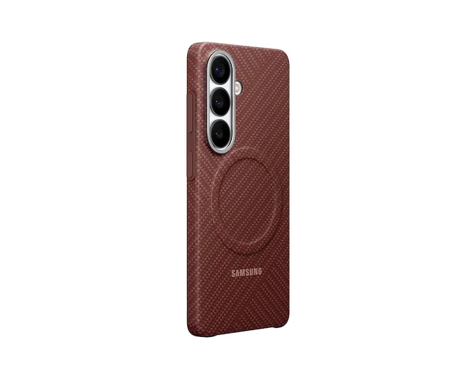 Capa Magnética Anti-Choque de Fibra de Carbono Samsung Galaxy S26 Vermelho Coral - Imagem 2
