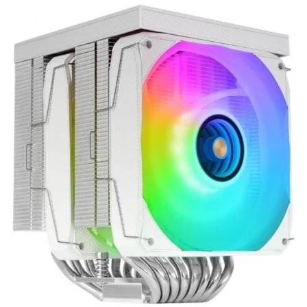 Cooler CPU Mars Gaming MCPU-LCDPRO Dual Tower Ecrã LCD 2x 120mm 380W TDP ARGB Infinity Mirror Intel AMD Branco - Imagem 3