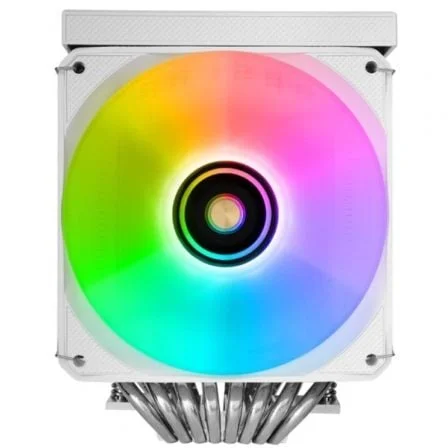 Cooler CPU Mars Gaming MCPU-LCDPRO Dual Tower Ecrã LCD 2x 120mm 380W TDP ARGB Infinity Mirror Intel AMD Branco - Imagem 2