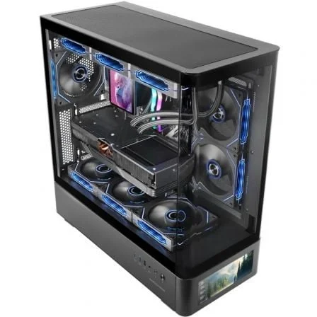 Caixa ATX Mars Gaming MC-LCDPRO com Ecrã LCD 7.2" IPS Vidro Temperado Curvo Preto - Imagem 2