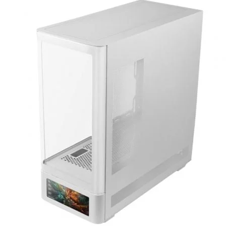 Caixa ATX Mars Gaming MC-LCDPRO com Ecrã IPS de 7.2" Vidro Temperado Curvo Branco - Imagem 4
