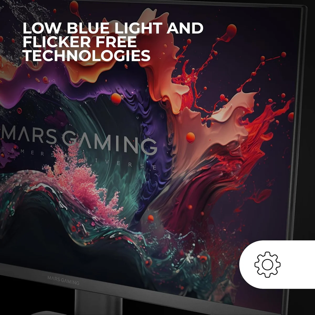 Monitor Gaming MARS GAMING MV-24 24" Frameless Slim Ergonómico Preto - Imagem 3
