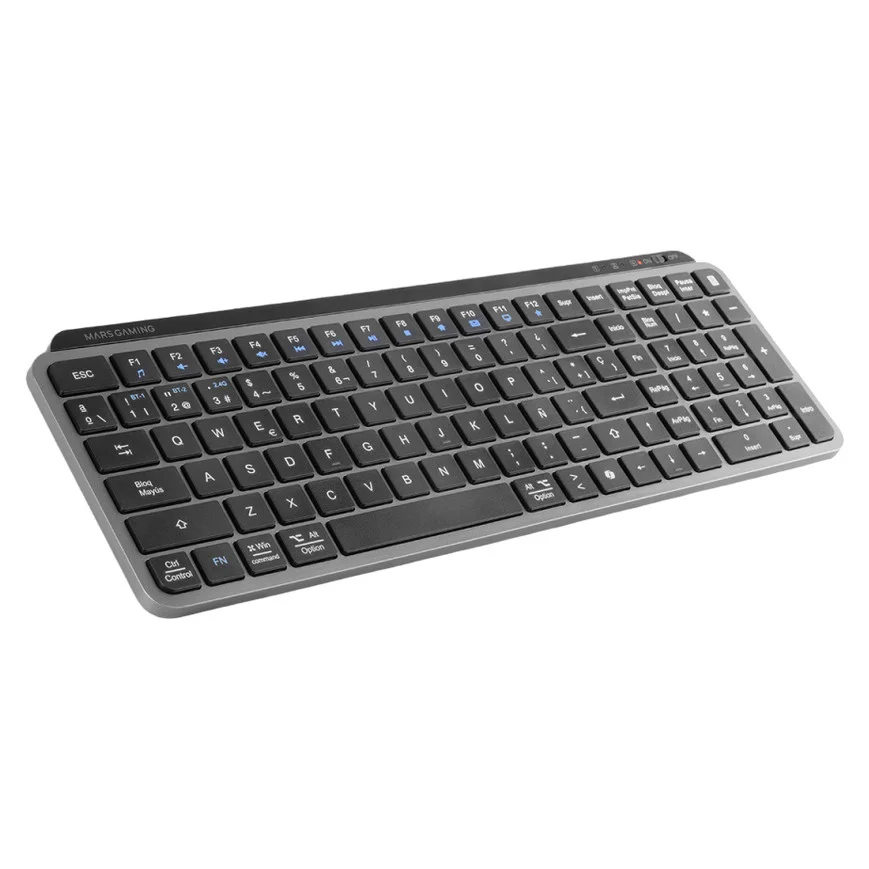 Teclado Sem Fios Mars Gaming MK-Silenkeys AI Bluetooth 5.1 + 2.4GPro Preto Layout PT - Imagem 2