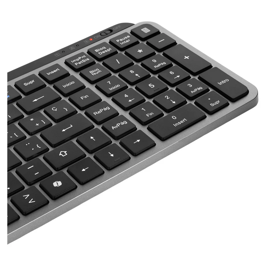 Teclado Sem Fios Mars Gaming MK-Silenkeys AI Bluetooth 5.1 + 2.4GPro Preto Layout PT - Imagem 4