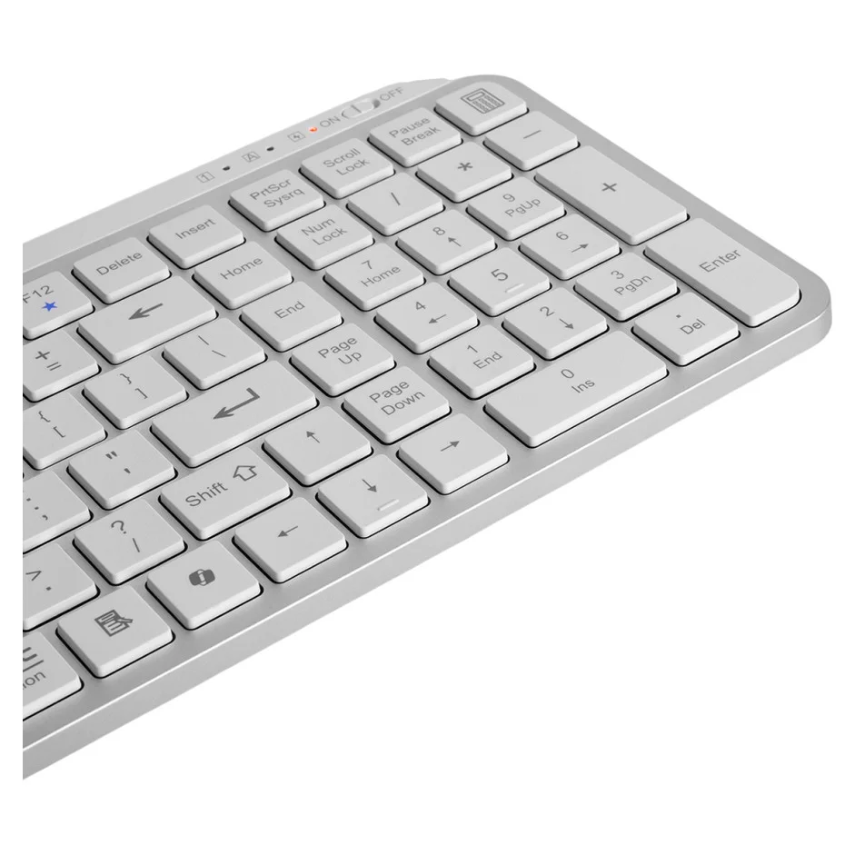 Teclado Wireless AI Mars Gaming MK-Silenkeys Bluetooth 5.1 + 2.4GPro Branco Layout PT - Imagem 4