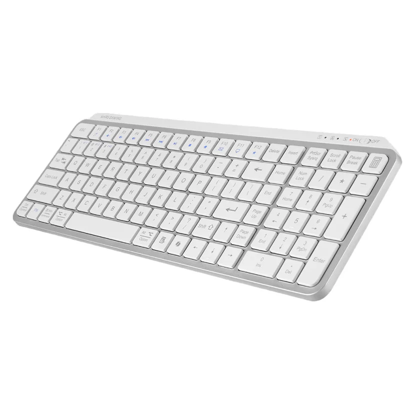 Teclado Wireless AI Mars Gaming MK-Silenkeys Bluetooth 5.1 + 2.4GPro Branco Layout PT - Imagem 3