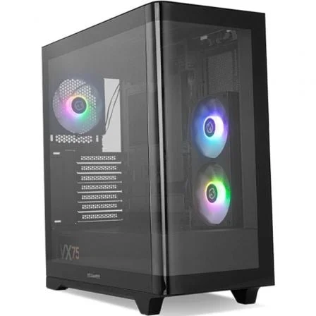 Caixa PC Mid Tower NOX Hummer Ether Vidro Curvo Preto