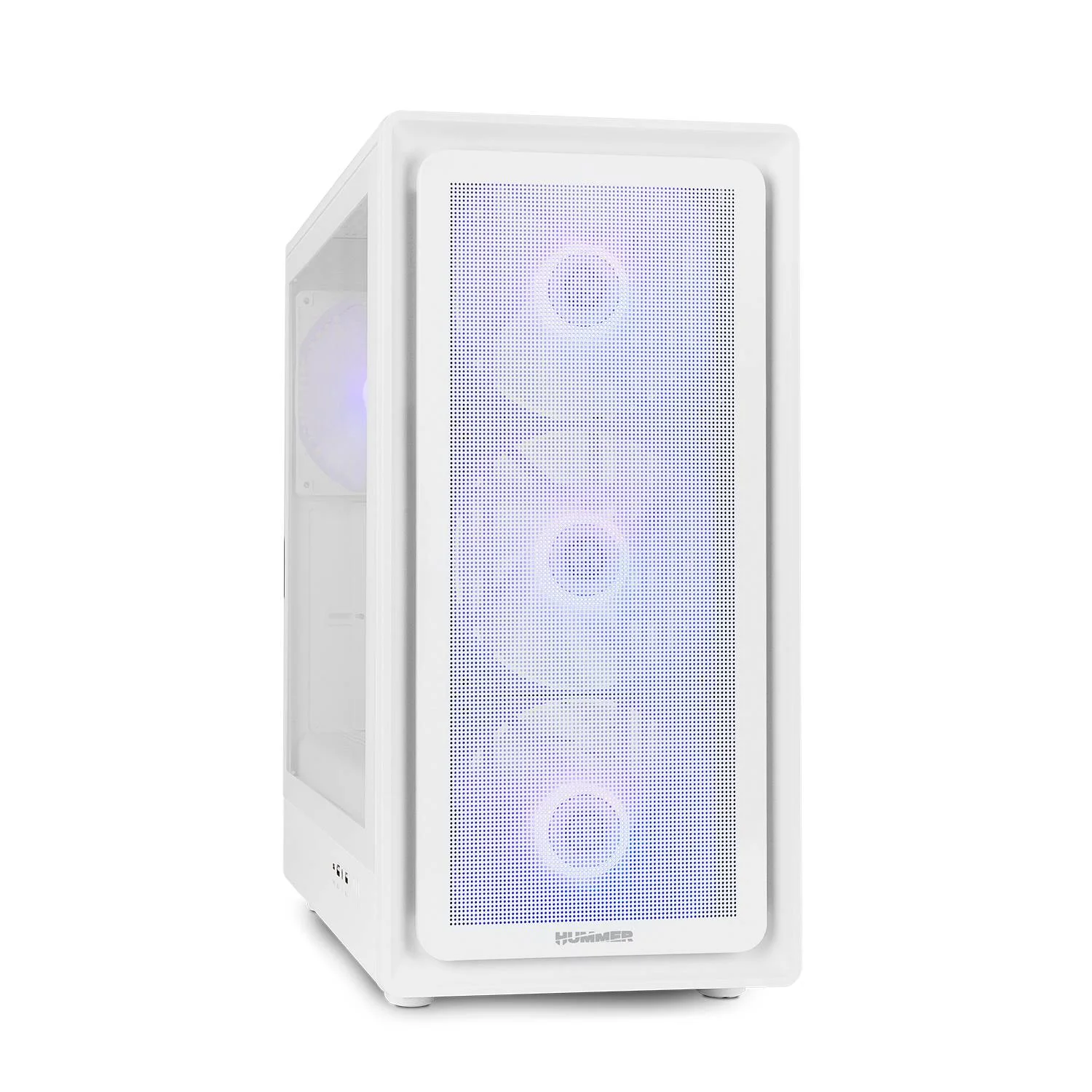 Caixa Mid Tower NOX Hummer Aero White ARGB Hyperflow Branco - Imagem 9