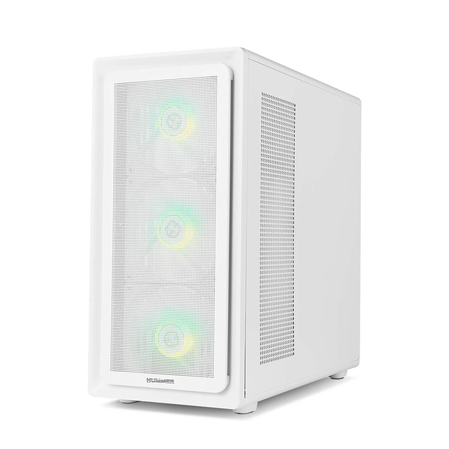 Caixa Mid Tower NOX Hummer Aero White ARGB Hyperflow Branco - Imagem 4
