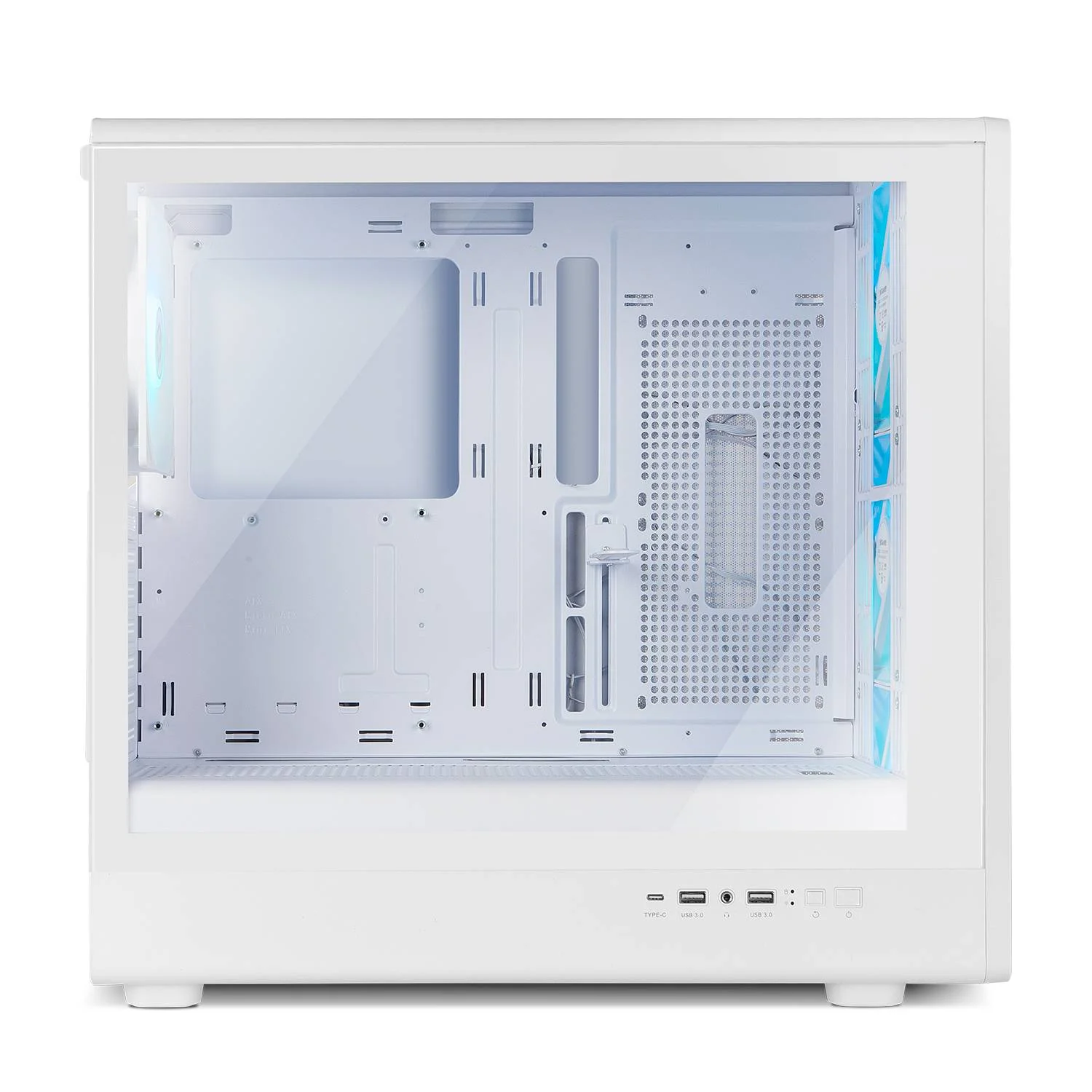 Caixa Mid Tower NOX Hummer Aero White ARGB Hyperflow Branco - Imagem 7