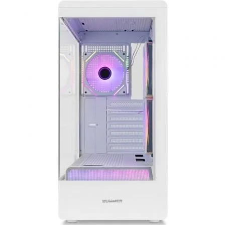 Caixa PC NOX Hummer Signal Mid Tower ARGB Frameless Branco - Imagem 2