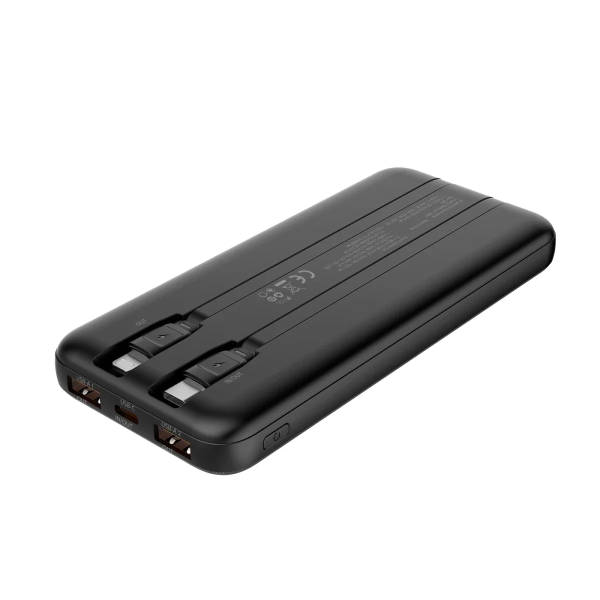 Powerbank CoolBox DP10 10000mAh LCD USB-C Lightning Fast Charge Preto - Imagem 2