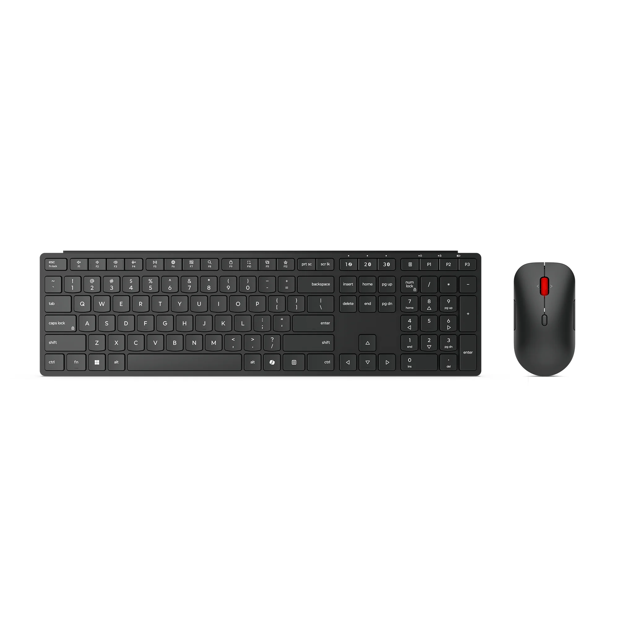 Combo Teclado e Rato Sem Fios Lenovo Pro Multi-Mode 6000 Bluetooth e 2.4GHz PT Preto - Imagem 3