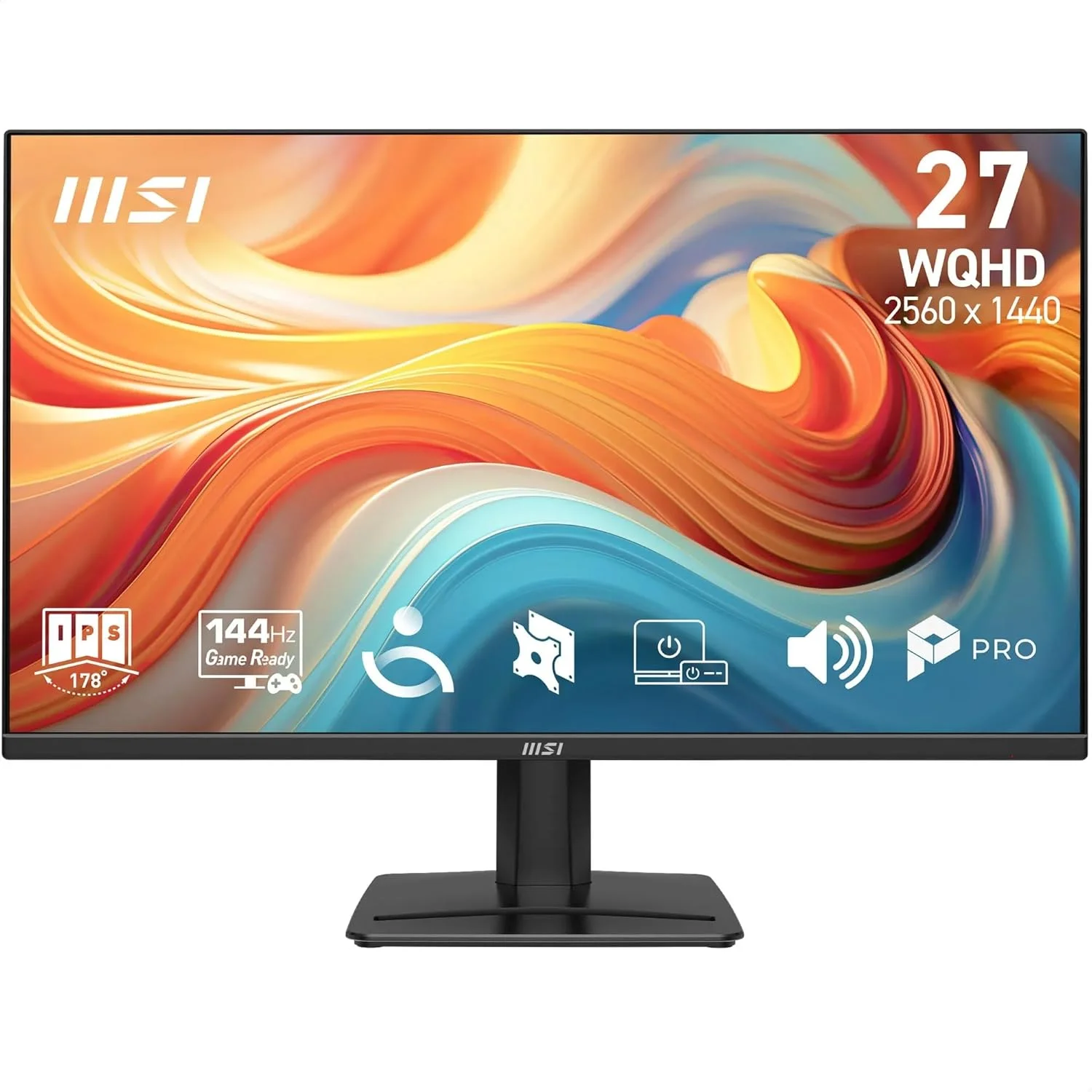 Monitor MSI PRO MP275Q E14 27" WQHD IPS 144Hz 1ms Preto