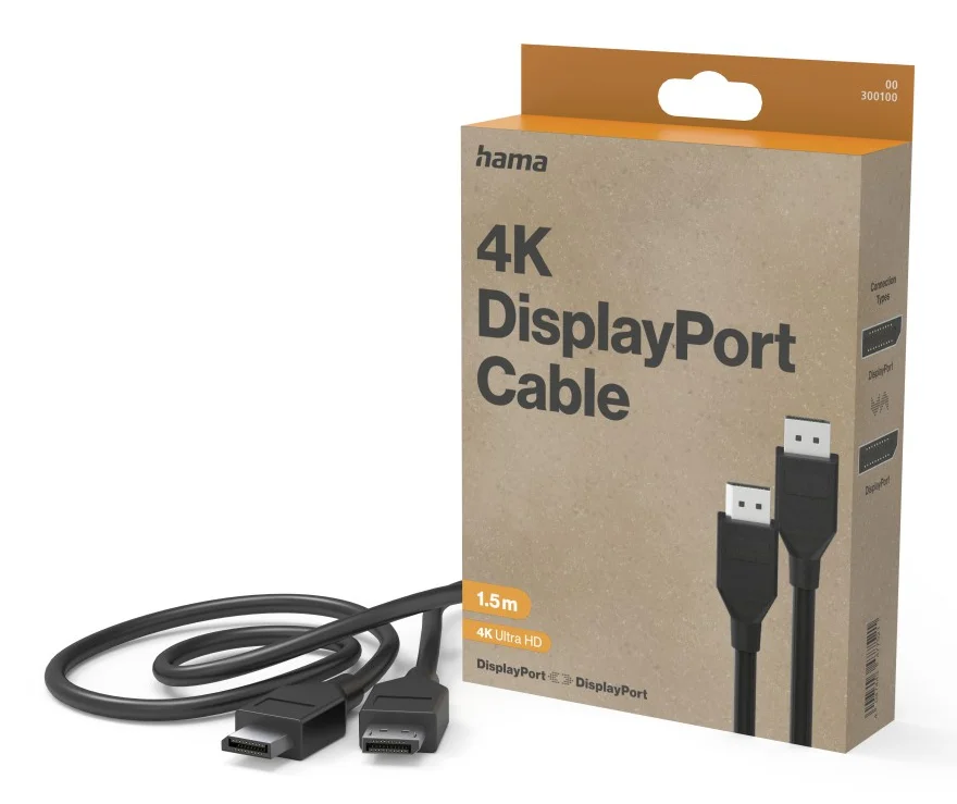 HAMA DisplayPort Cable DP 1.2 Ultra-HD 4K 1.50 m - Imagem 2