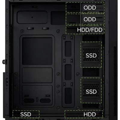 COOLBOX CAXA ATX A780 USB-C 3.2 GEN1 FTE.500W FORCE BR-500 80+ - Imagem 3