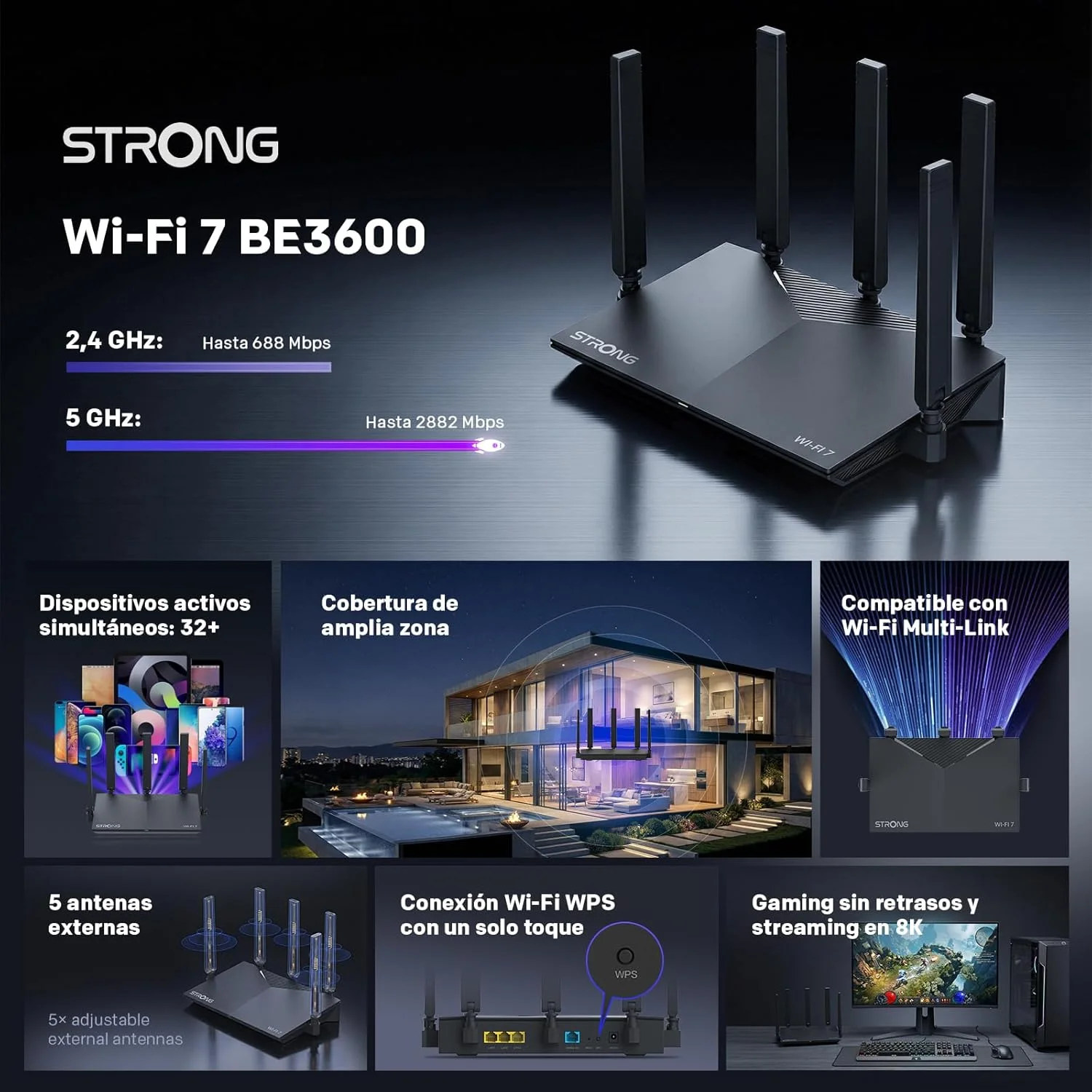 STRONG REPEATER BE3600 WIFI7 - Imagem 2