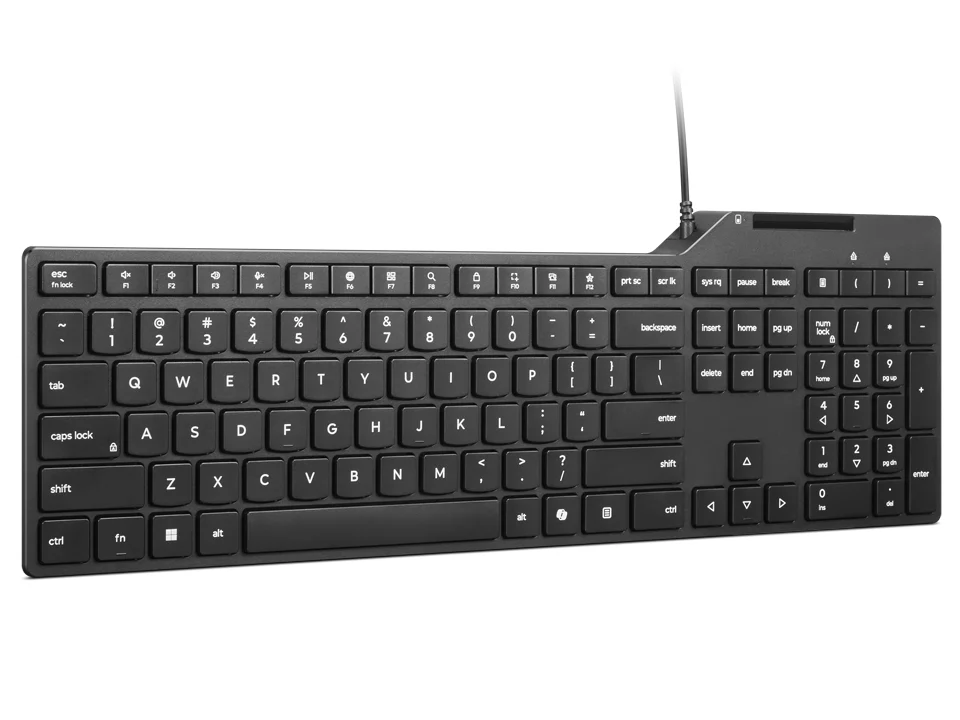 Teclado Lenovo Wired Smartcard Keyboard 5000 USB-A Layout Português Preto - Imagem 3