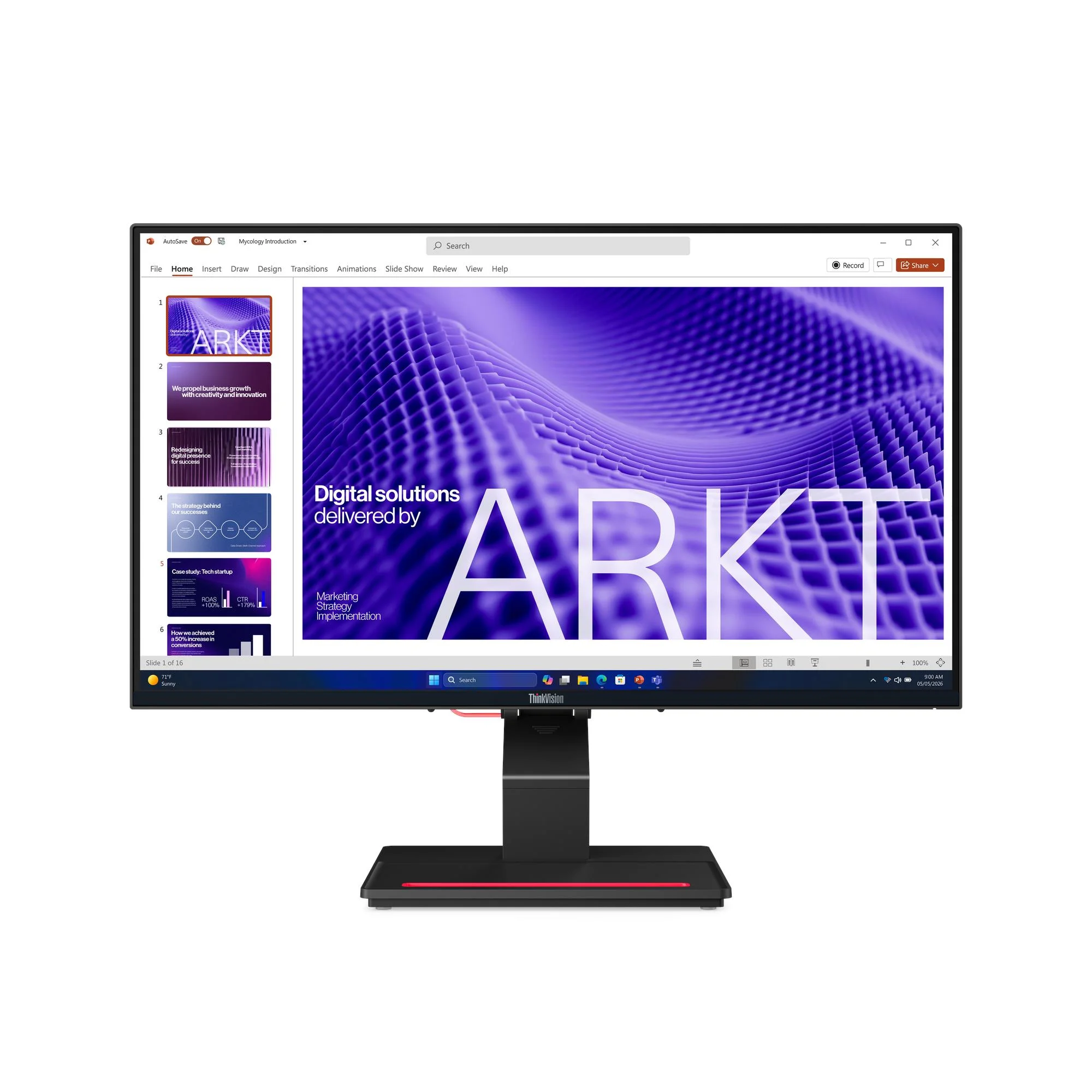 Monitor Lenovo ThinkVision T24D-4t 23.8" Full HD 120Hz IPS Ecrã de Toque HDR10 USB-C 100W Preto - Imagem 3