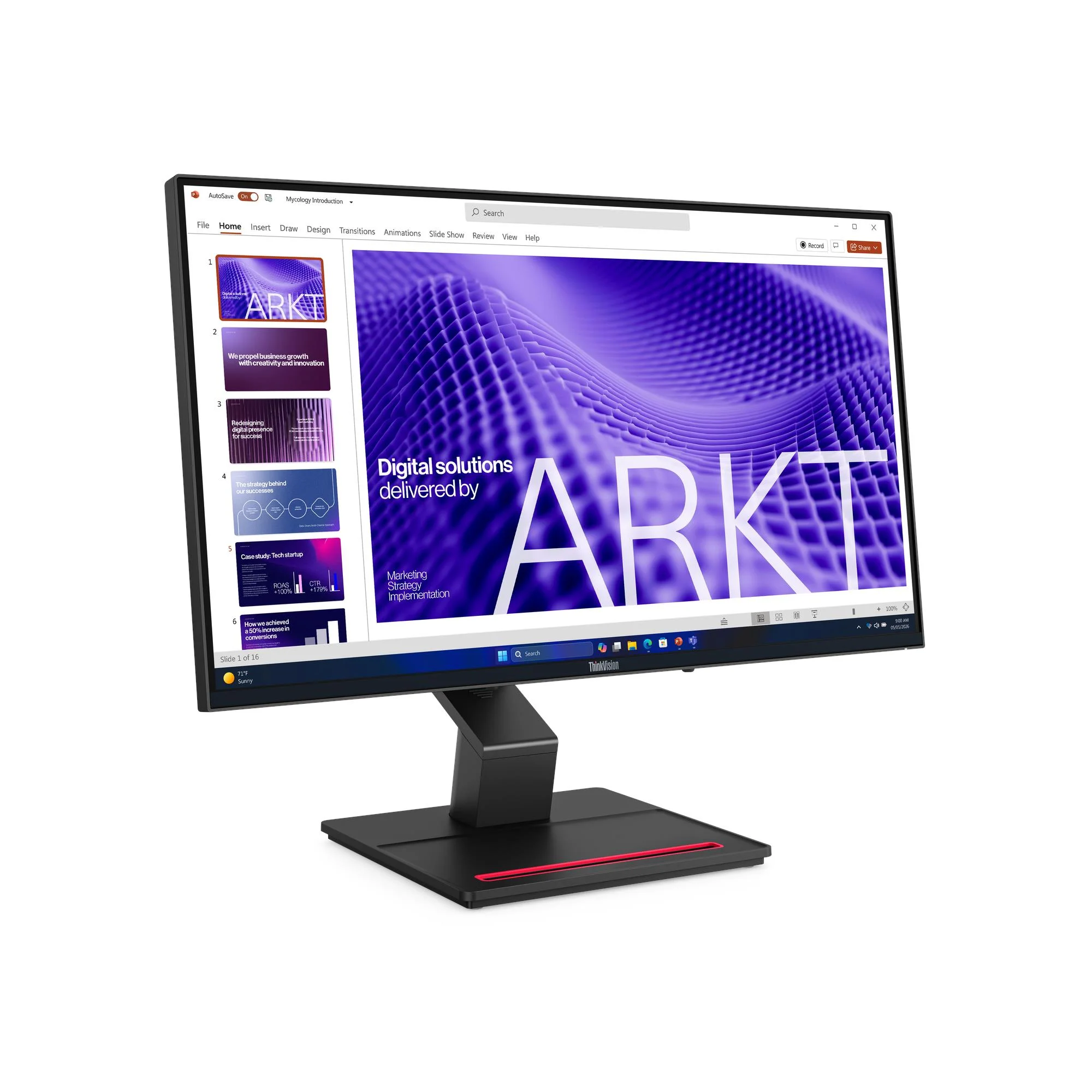 Monitor Lenovo ThinkVision T24D-4t 23.8" Full HD 120Hz IPS Ecrã de Toque HDR10 USB-C 100W Preto