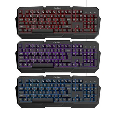 Kit Gaming 4-em-1 CoolBox X-Wing 2 Teclado, Rato, Auscultadores e Tapete Preto - Imagem 3
