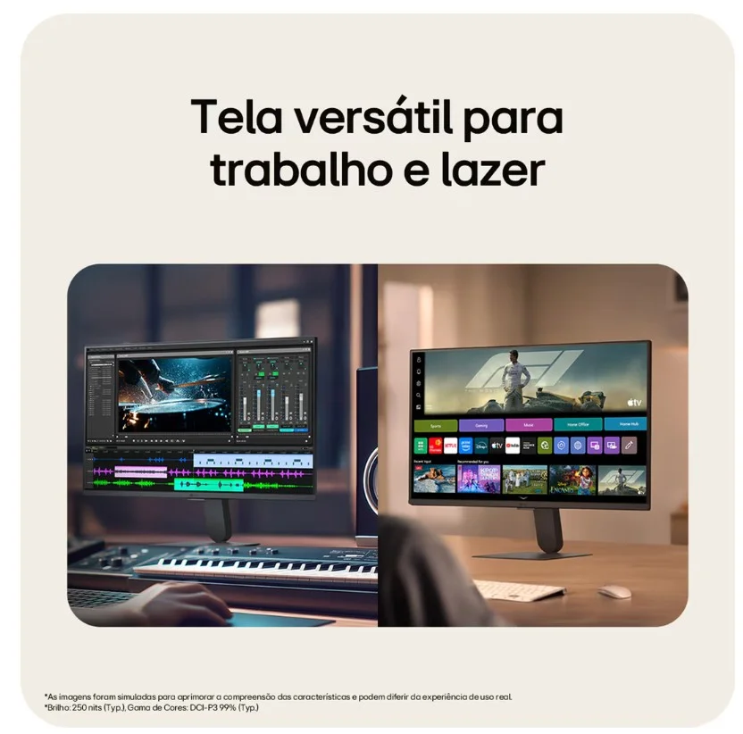 Monitor LG Smart 27U511SB 27" LCD 16:9 1500:1 250cd/m2 5ms com Colunas Integradas Preto - Imagem 4