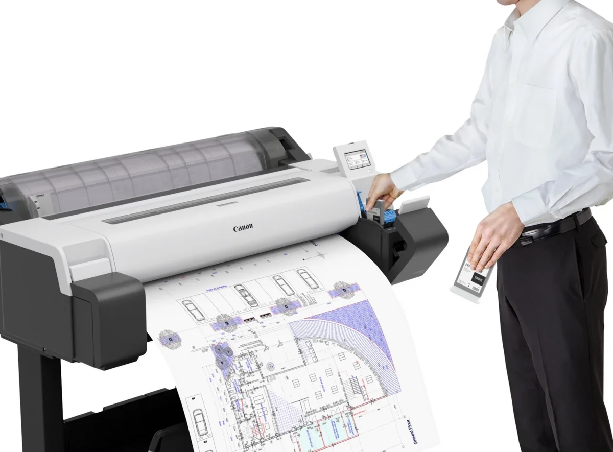 Plotter Multifuncional Canon TM-340MFP Lm36 36 polegadas 5 cores CAD A0 - Imagem 7