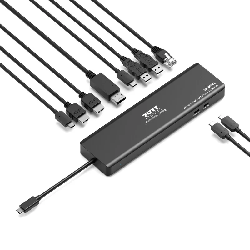 Docking Station USB-C Port Designs 1x 4K Pro V2 Preto - Imagem 1