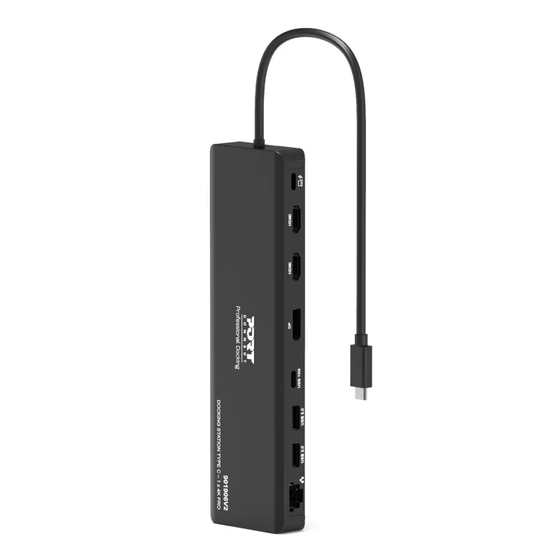Docking Station USB-C Port Designs 1x 4K Pro V2 Preto - Imagem 9
