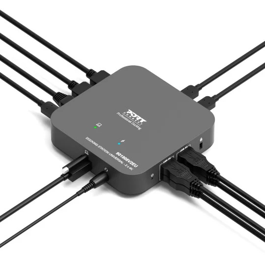 Docking Station Universal Port Designs Dual 4K 2x HDMI com Fonte de Alimentação - Imagem 3