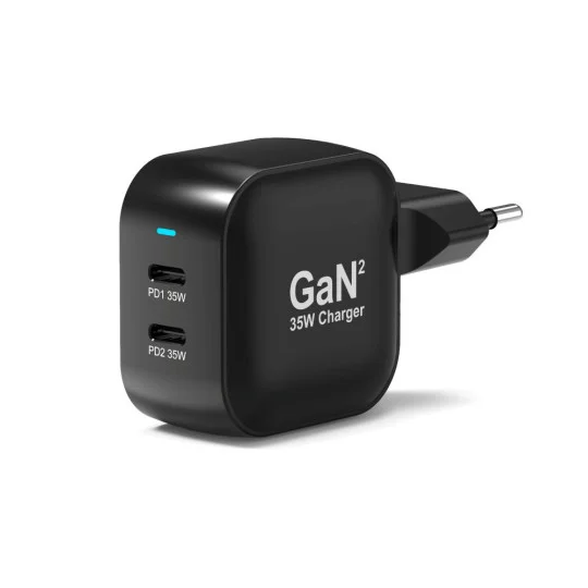Carregador de Parede Port Designs USB-C PD 35W GaN + Cabo USB-C 2m EU - Imagem 2